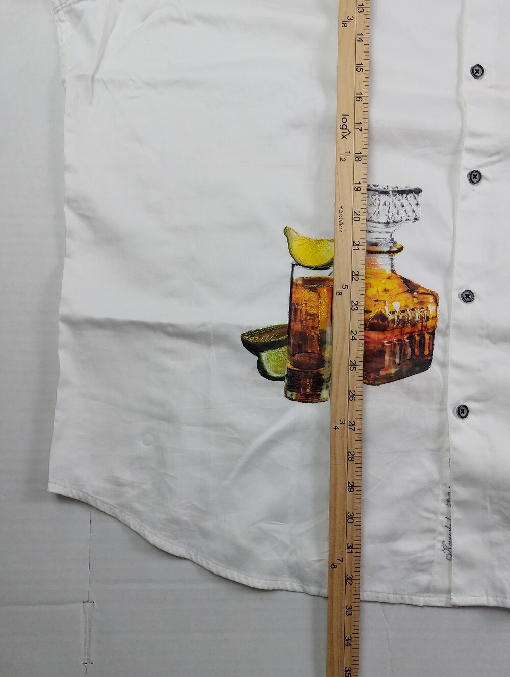 Robert Graham Classic Fit Dress Shirt Mens Size 4XL White Graphic Decanter NWOT - Picture 4 of 13